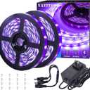 40 Foot Led Black Light Strip Kit, 720 Units Led, 12V Flexible Blacklight Fixtures, Non-Waterproof