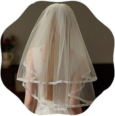2 Tier Wedding Veil Bachelorette Party Veil With Comb Short Veils for Brides Veils for Women Wedding