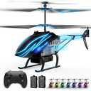 BUSSGO RC Helicopter, Remote Control Helicopter for Kids with 30Mins Flight(2 Batteries), 7+1 LED Light Modes, Altitude Hold, RC Toys for Boys Girls