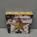 Christmas Tree Star Topper, 8" Gold Xmas Star Tree Decorations, 3D Shatterproof Bethlehem Star Tree Topper Decorations, Waterproof Christmas Tree Topper Decor for Holiday Home Outdoor Ornament