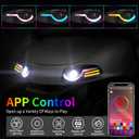 RGB LED Headlight & Turn Signal Kit for EZGO RXV 2008-2015, 12V Golf Cart Street Legal Light Kit with Brake Lights, Horn, Music Sync APP Control, Long-Lasting & Easy Install