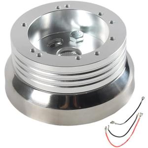 5 & 6 Hole Billet Steering Wheel Hub Adapter Silver