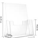 4 Pack Acrylic Sign Holder 8.5 x 11 inches, Acrylic Magazine Holder