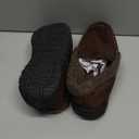 Lulex Moccasins for Men House Slippers Indoor Outdoor Plush Mens Bedroom Shoes with Hard Sole (10, Dark Brown)