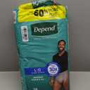 Depend Fresh Protection Adult Diapers, Incontinence Underwear for Men, Disposable, Maximum, Large, Grey, 28 Count
