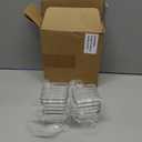 Tioncy 24 Pcs Stackable Clear Drawer Organizer Set 3" x 3" x 2" Small Makeup Vanity Storage Bins Office Desk Drawer Dividers Container Organization for Makeup Vanity Office Bathroom Kitchen Utensil