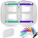 Timueetech A7 Waterproof Pill Organizer with 14 S Zippered Pill Pouches for A7 Binder, Small BPA-Free Weekly Medicine Organizer, Color-Coded Reusable Travel Pill Storage System