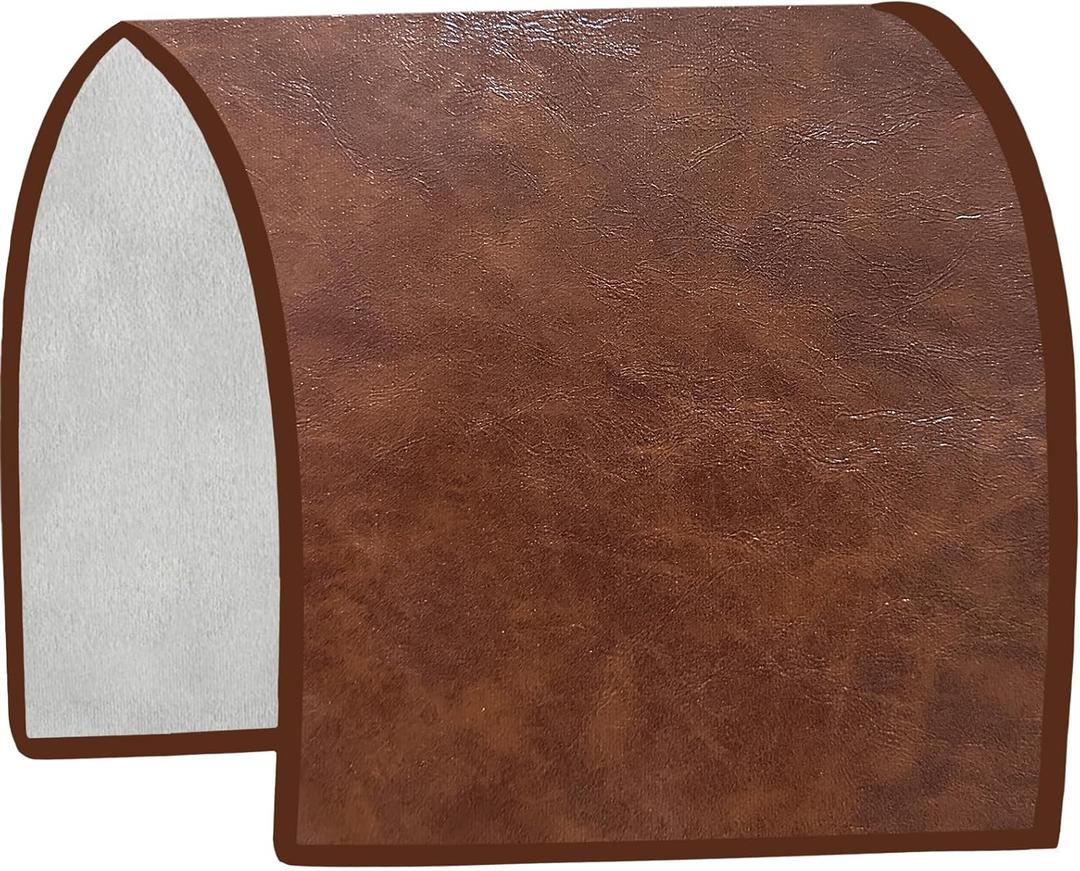 Ntomtuex Faux Leather Couch Arm Cover PU Armrest Slipcover Waterproof Armrest Covers for Sofa Recliner Chair Arm Protectors for Pets Set of 2 Brown (19"  35")
