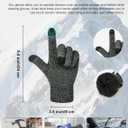 Senker Fashion Winter Beanie Hat Scarf and Touchscreen Gloves Set for Men, Warm Knit Skull Cap with Fleece Lined Gifts (Gray)