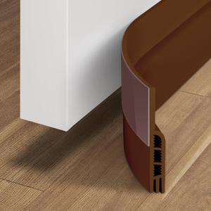 Holikme Door Draft Stopper Under Door Draft Blocker Insulator Doors Sweep Weather Stripping Noise Stopper Strong Adhesive, Brown (41 Inch)