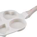 4-Cup Nonstick Omelette Skillet Egg Frying Pan, Healthy Breakfast Pancake Pan for Pancake, Hamburger, Bacon, Easy to Clean, Detachable Bakelite HandleSuitable for Gas Stove & Induction Cookware (1)