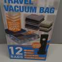 Vacuum Storage Bags, Vacuum Seal Space Saver Bags for Clothing, Travel Lugggage, Carry-on, Blankets, Comforters, Pillow, Bedding, 12 EPump