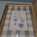 Gold Framed Wall Art, Blue Floral Canvas Art Prints, 16x24in
