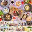 12 Pack Light Purple Tablecloth Plastic Rectangle Table Covers PEVA Purple Plastic Table Cloths for Parties Disposable 54 x 108 Inch Tablecloth for Birthday Party School Baby Shower Kitchen Dining