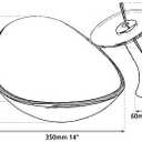 Blue Glass Vessel Sink 22x14 Inch Bathroom Sink Set, 21.6" x 14" x 6.6"