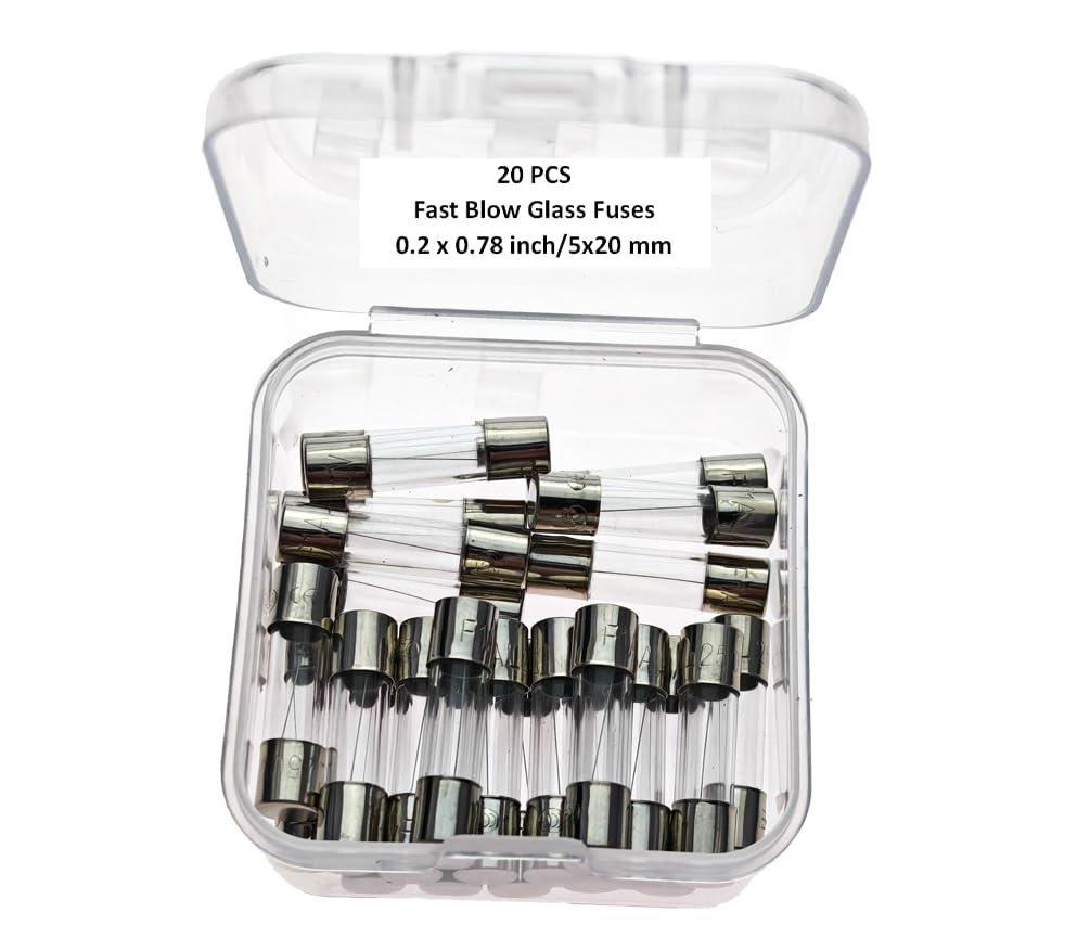 Carbon-14 6.3A, 6.3A Fuse, 6.3A250V, 6.3A250V Fuse, F6.3A250V Fuse, F6.3A Fuse, F6.3A Fuses, F6.3A250V, 6.3A Fuses, F6.3A Fuses, 6.3A Fast Blow Fuse, 6.3A Glass Quick Fast Blow Fuse, 5 * 20mm(20pcs)