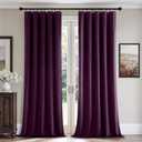 MIULEE Purple Orchid Velvet Curtains 84 Inch Long Luxury Super Soft Thermal Insulated Blackout Curtains Room Darkening Drapes Rod Pocket Design for Bedroom Living Room Set of 2 Panels, W40 x L84 Inch