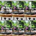 2.5W Solar Bird Bath Fountains Upgraded Solar Pond Fountain with 6 Nozzles,Solar Fountain for Bird Bath, Pond, Garden Decor (Black)