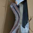 DUMOS 26 Inch Counter Height Bar Stools Set of 2, Modern Faux Leather High Barstools with Back and Metal Leg, Bar Chairs for Kitchen lsland, Elegant Brown