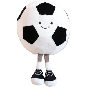 Xshelley12 inch Football/Basketball Plush Toys Pillow, Stuffed Sports Balls Plush Toys, Creative Basketball/Football Plush Doll, Spherical Soft Cushion, Kid Gift (Football)