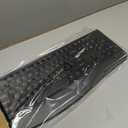 Wireless Keyboard and Mouse Combo, EDJO 2.4G Full-Sized Ergonomic Computer Keyboard with Wrist Rest and 3 Level DPI Adjustable Wireless Mouse for Windows, Mac OS Desktop/Laptop/PC (Black)