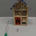 TIHOOD Natural Wooden Hanging Bee House for Gardens Natural Wooden Butterfly Hotel for Bee, Butterfly, Ladybirds, Habitat, Bee Hotel Garden