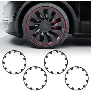 Model Y Wheel Rim Protector, 4 PCS 21 Inches for Model Y Performance Accessories 2020-2024, ABS Rim Hubcaps Cover Uberturbine Wheels Protector (Gray, 21")