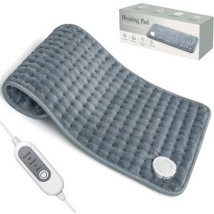 Heating Pad for Back Pain & Period Cramps,Moist Heated Pad for Abdomen, Legs & Muscles,5 Heat Levels, 2-Hour Auto Shut-Off, Gifts for Men Women UL Certified, 12" x 24"