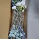 Ling's moment Artificial Greenery Stems Box Set, 55pcs with 8 Kinds of Faux Greenery Picks for DIY Bridal Bouquets Wedding Floral Arrangement Table Centerpieces, Navy & Cream