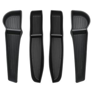 XAPEXJDM 4 Pieces Car Door Organizer Tray for Tesla Model Y 2021-2024 (Not for Model Y Juniper) Door Side Storage Box Insert for Tesla Model Y Accessories 2024 - TPE Material（ Black YST-T-door storage box
