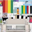 Cricut Maker 4 Cutting Machine Ultimate Beginner Sticker Making Bundle - Print Then Cut Machine with Waterproof Sticker Paper & Vinyl for Custom Stickers & Small Business, Seashell Die-Cutting Machine