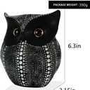 Asng Owl Decor Statue Sculpture for Home, Office, Bookshelf,TV Stand Decoration Resin Animal Sculpture Minimalist Style Crafts Gift for Friend or Family, Animal Lovers (Black)