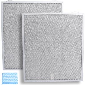 S99010430-002 Range Hood Filter 15-3/4" x 13-7/8" x 3/8", 2 Pack Aluminum Mesh Grease Range Hood Filter Compatible with Broan Nutone Kitchen Exhaust Fan Filters 4512880 99010430-002