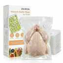 ZKIRON Reusable Vacuum Sealer Bags for Food, 20 Pack - Extra Large Food Storage Bags, BPA Free, Leakproof Double Zipper, Freezer Microwave Sous Vide Safe, for Bulk Meat, Whole Chicken & Freezer Prep