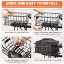 CDYWD Bike Basket Rear for Men Women, Large Bicycle Rack Basket for Adult Bikes with Removable Liner Bag & Waterproof Cover, Heavy Metal Back Cargo Basket for Ebike, Mountain Bike, City Bike, Cruiser