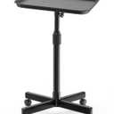 Salon Tray on Wheels, Adjustable Tattoo Tray Salon Trolley Cart for Hair Stylist Rolling Tray for Clinic, Spa and Barber(36inch-Black)