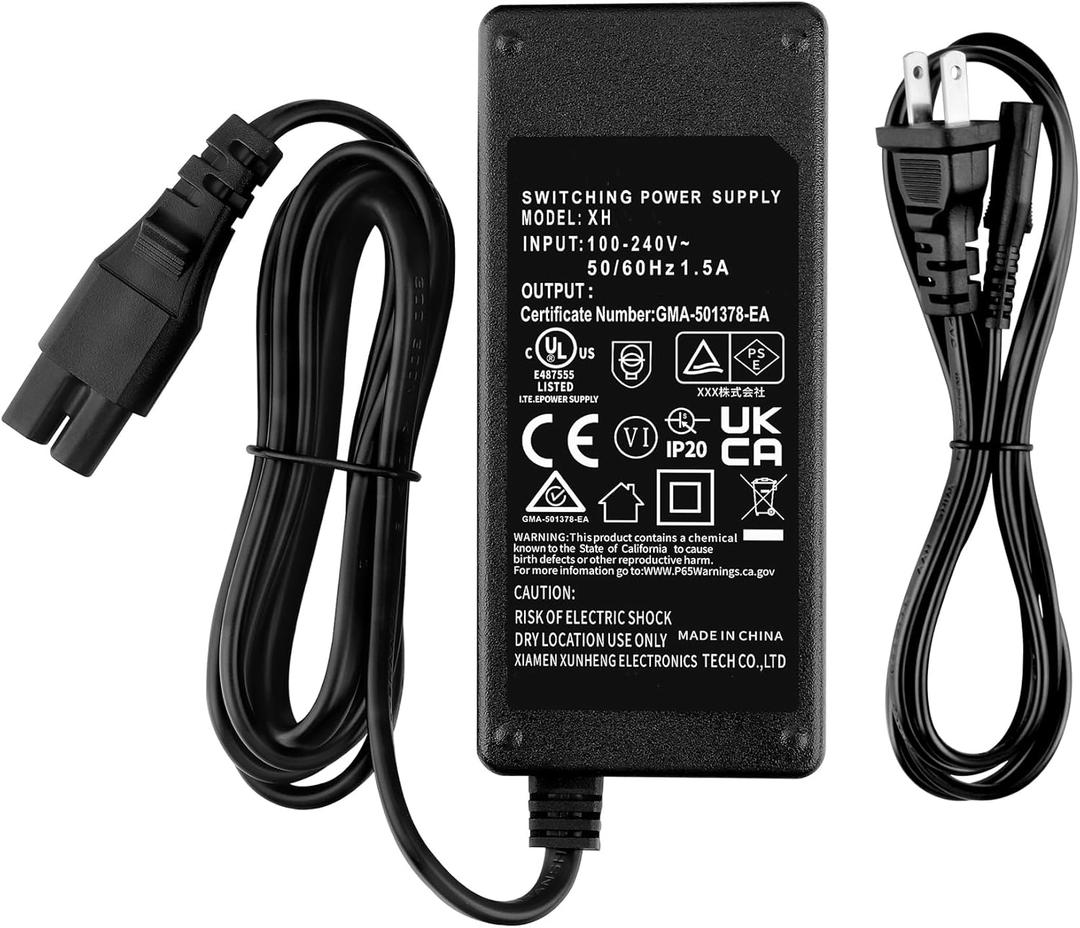 FITE ON 24V Charger Compatible with Miko Shiatsu Foot Massager MMF-01C MK-02-02-SILVER RF-670 AST-300H AST-300A Yoisho UComfy YH-3318G 8072 8954 9209 Foot Massager ASW0081-2420002W Adapter Power Cord