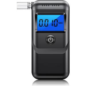 Breathalyzer, 2026 Breathalyzers for Alcohol with LCD Digital Display Personal Portable Alcohol Breathalyzer Testerfor Home and Party Use (Includes 10 Mouthpieces)