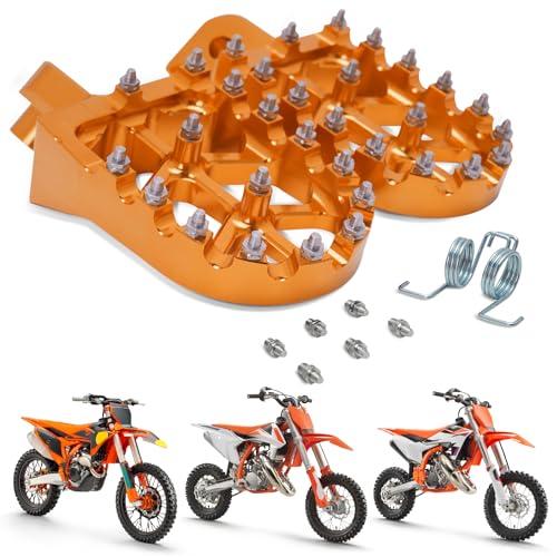 USTPO Dirt Bike Footpeg Motorcycle Foot Peg Rest Pedals CNC for SX SXF EXC EXCF XC XCF 50 70 80 50-150cc Mini Pit Bike Orange