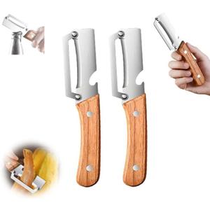 2 x Multi-Functional Vegetable Peeler for Kitchen, with Ergonomic Non-Slip Handle, Good Sturdy, 2 in 1 Fruit Peeler and Bottle Opener, best for potato, vegetable, apple, carrot and more(2pcs)