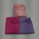 Resinta 3 Pack Girls Leggings Cotton Full Length Leggings Soft Comfortable Footless Stretchy Tights Pants for Kids (7-8 Years, Light Coral, Light Purple, Hot Pink)