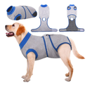 Kuoser Recovery Suit for Dogs Cats After Surgery, Professional Pet Recovery Shirt Dog Abdominal Wounds Bandages, Substitute E-Collar & Cone,Prevent Licking Dog Onesies Pet Surgery Recovery Suit 2XL, Grey Blue