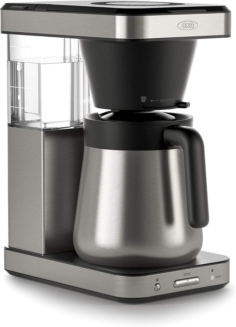 OXO Brew 8-Cup Coffee Maker - Single-Serve & Carafe, Thermal Stainless Steel, SCA Certified