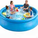 10 FT x 30 in Round Inflatable Swimming Pool, Large Round Inflatable Pool for Adults Summer Water Party Backyard Outdoor Pool