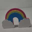 Rainbow Wooden Cake Pop Stand Lollipop Holder for Dessert Table 26 Holes Cake Pop Display Stand Suit 0.16''/4mm Lollipop Sticks for Birthday Parties Weddings Baby Showers Anniversaries