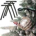 Ribbli Dark Green Velvet Bows for Christmas Tree 24 Pcs Green Vintage Wreath Ribbon Bows for Door Garland Home Decor - 5 x 7 Inch, 3/8 Inch Wide