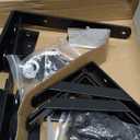 GoldOrcle Anti Sag Gate Kit Heavy Duty No Sag Kit Gate Corner Brace Bracket for Wooden Gate Fence with a Self-Locking Gate Latch (No Sag Kit C - 2Set), Black
