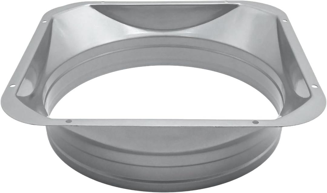 Square to Round Duct Flange Connector 10 Inch, Metal Duct Connector Flange, 10 Inch Duct Connector for Ventilation & AC Systems