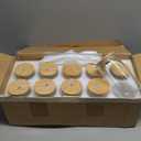 Sungwoo 10PCS Glass Cups with Bamboo Lids and Straws, 16OZ Ice Coffee Cup, Drinking Cup set with Wooden Lids, Home Essential Glass Tumblers for Beer, Cocktail, Tea and Latte Clear