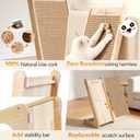 Natural Cork cat Scratching Post-Cat Scratchers- Scratch Pads for Indoor-Cats Scratching Board-cat ramp-cat Scratch Cardboard with Toy,Replaceable use-Eco-Friendly Sustainable-cat Gifts